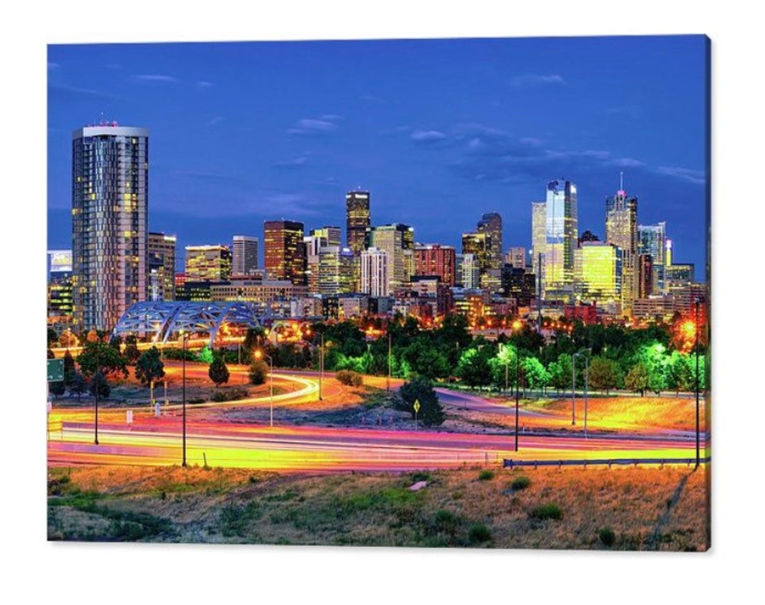 Denver Skyline Wall Art, Mile High City Print, Denver Colorado Art