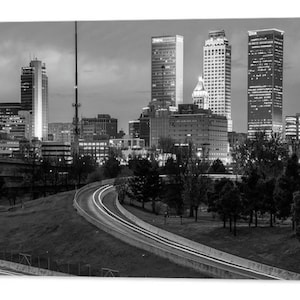 Tulsa Oklahoma Skyline Print: Black and White Cityscape Wall Art