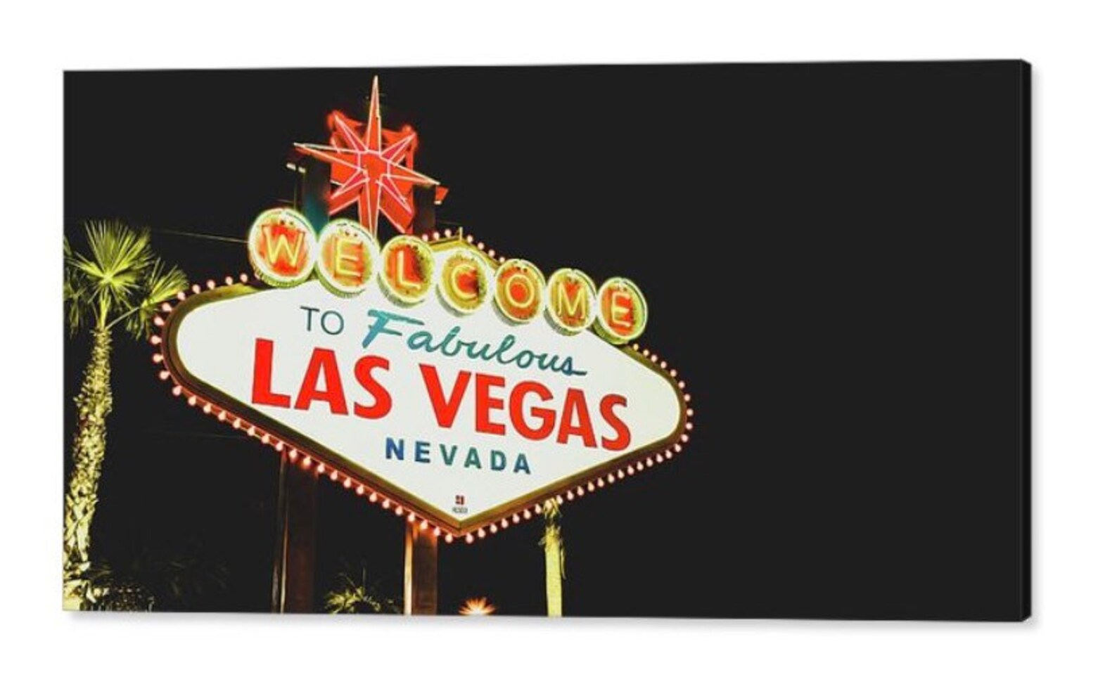 Las Vegas Sign Panorama Art Vegas Neon Artwork Panoramic Etsy