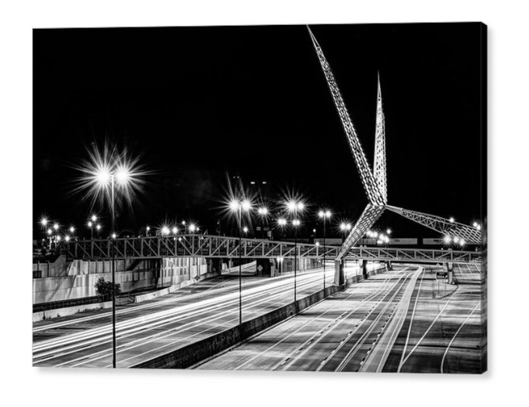 Skydance Bridge Black and White Print: Oklahoma City Architecture - Etsy, image size:1080x831