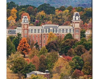 Fayetteville Arkansas Old Main Autumn Print: Ozark Mountain Landscape