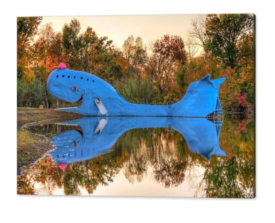 Route 66 Blue Whale Art Print: Catoosa Oklahoma Landmark - Etsy