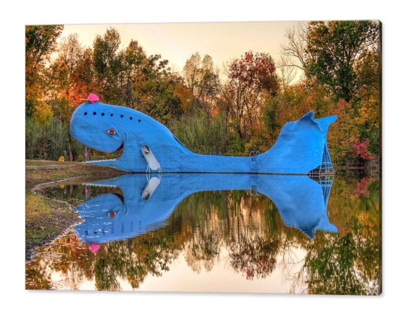 Route 66 Blue Whale Art Print: Catoosa Oklahoma Landmark - Etsy