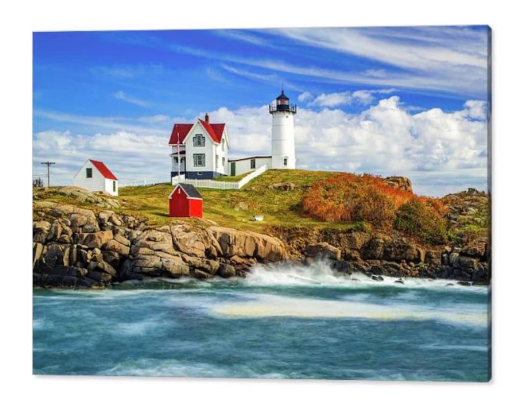 Nubble Lighthouse, Cape Neddick Light, York Maine, Lighthouse, Nautical