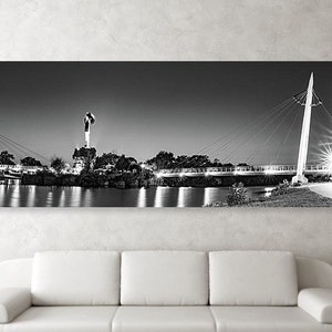 Keeper of The Plains Print: Wichita Kansas Night Panorama