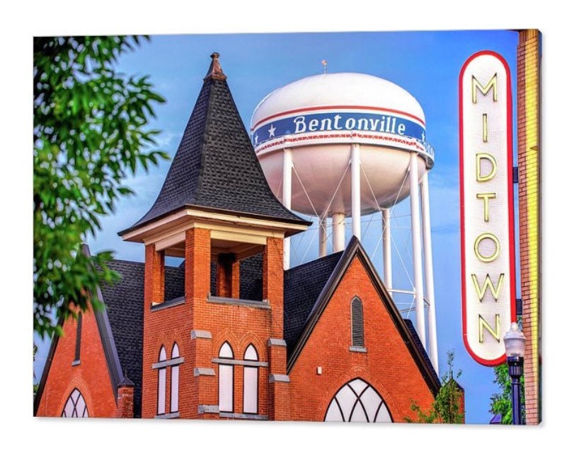 Bentonville Arkansas Midtown Neon Sign Skyline Art Etsy