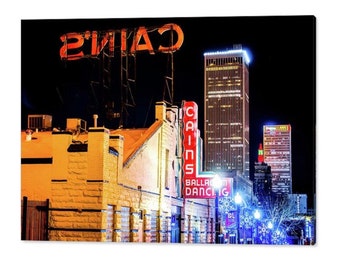 Tulsa Oklahoma Skyline Art Print: Cain&#39;s Ballroom Music Hall