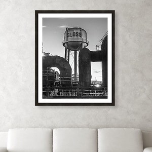 Birmingham Alabama, Sloss Furnaces, Landmark Water Tower, Black and White, Historic, Industrial, Metal, Acrylic, Canvas, Monochrome