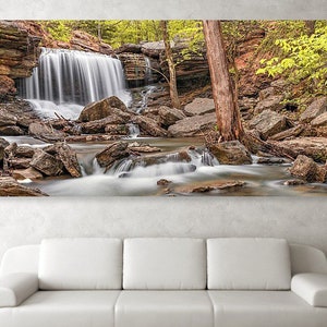 Lake Ann Waterfall, Bella Vista, Arkansas Panorama, Large Landscape, Panoramic Photography, Northwest Arkansas, Ozark Mountains