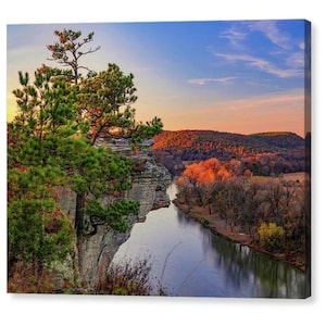 Little Hawksbill Crag, Calico Rock, Landscape Print, White River, City Rock Bluff, Natural State, Sunset Photos, Nature Photography