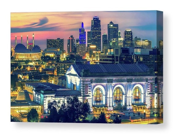 Kansas City Skyline Print Architectural Wall Art Kansas City Skyline Print Architectural