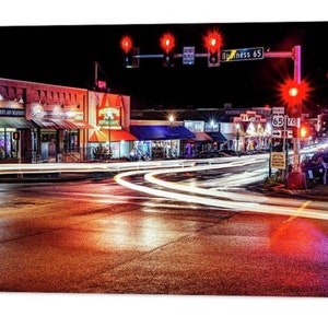 Branson Missouri Cityscape Photograph: Route 76 Night Lights