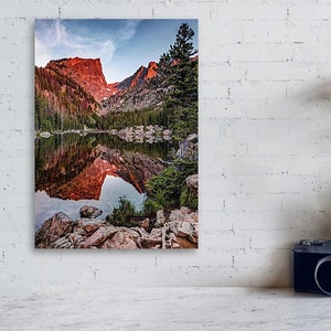 Dream Lake Reflections, Hallett Peak, Rocky Mountains, Estes Park, Mountain Landscape Art, Colorado Artwork, Nature Photography