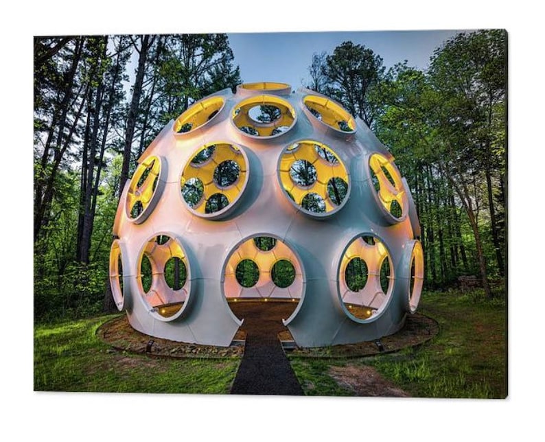 The Flys Eye Dome, Northwest Arkansas, Crystal Bridges Museum, Art Sculpture, Giant Golf Ball, Architectural, Bentonville Contemporary Art image 1