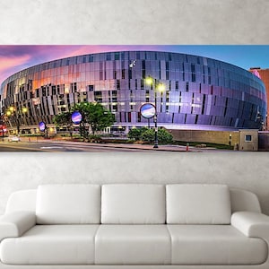 Kansas City Arena Sunset Panoramic Print: Power and Lights District