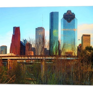 Houston Skyline Art Print: Sabine Street Bridge, Texas Cityscape