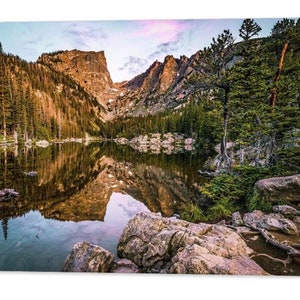 Dream Lake, Hallett Peak, Rocky Mountains, Estes Park, Mountain Landscape, Colorado Prints, Nature Photography, National Park