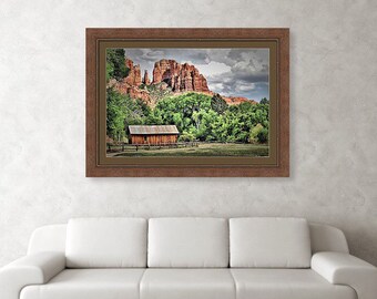 Sedona Arizona Print, Mountain Landscape Art, Wall Decor, Cathedral Point Landscape, Red Rock Crossing, Arizona Wall Art, American Southwest