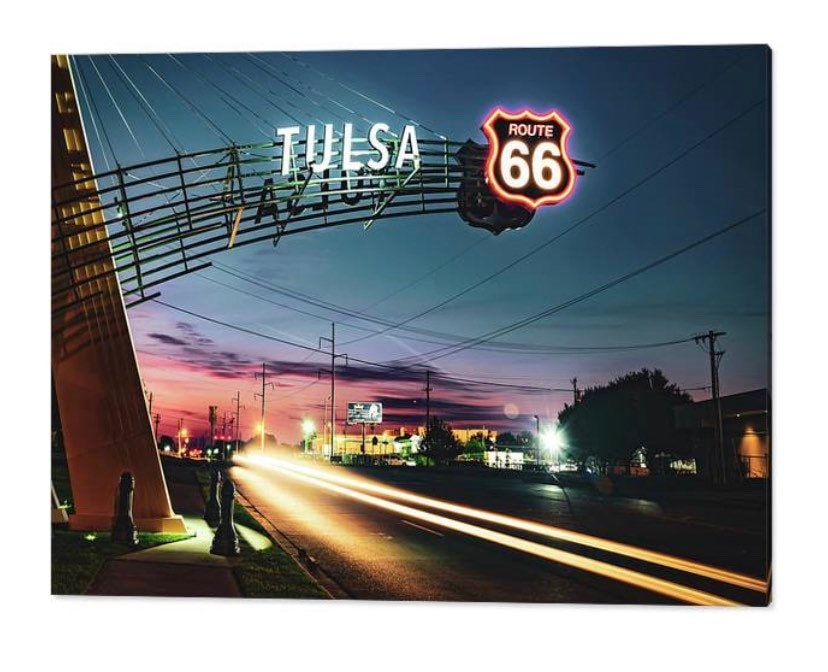 アート・デザイン・音楽 Route 66 & U.S. Highway Route 66 Wall Art American Road Motorbike Harley Davidson