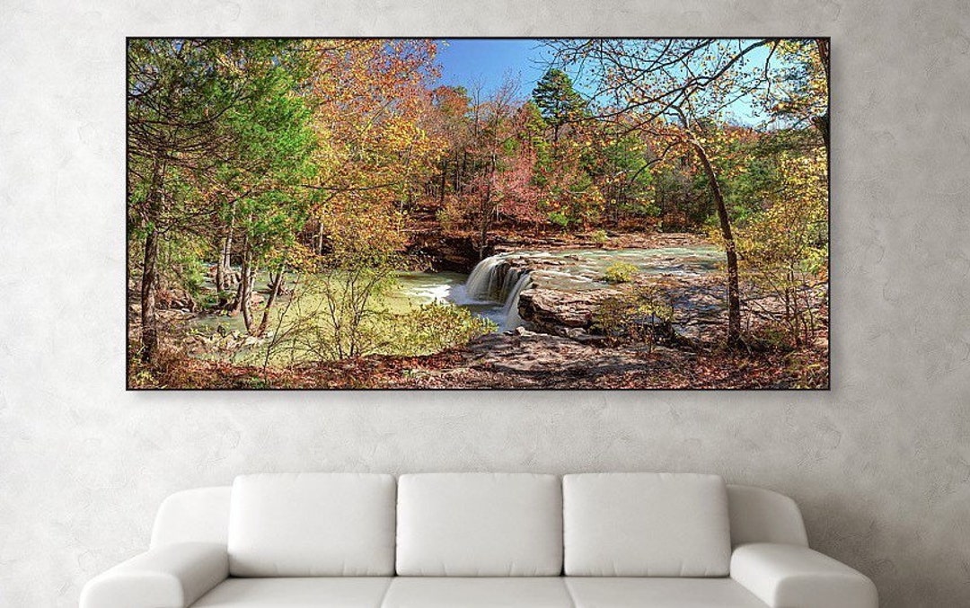 Falling Water Falls Panorama, Northwest Arkansas Panoramic, Autumn ...