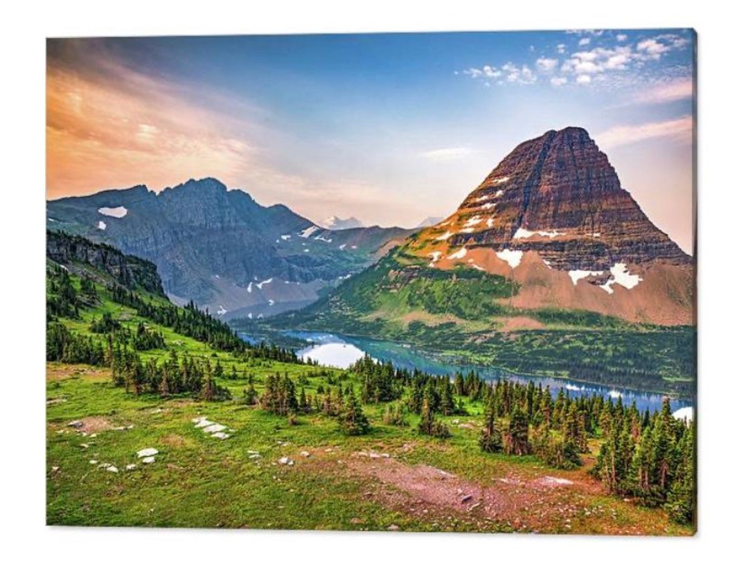 Hidden Lake Sunrise Print: Glacier National Park Mountain