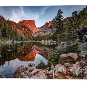 Dream Lake, Hallett Peak, Rocky Mountains, Estes Park, Mountain Landscape Art, Colorado Artwork, Nature Photography, National Park