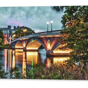 John Weeks Bridge, Famous University Footbridge, Cambridge Prints, Boston Massachusetts, Charles River, Boston Wall Art, Campus Decor