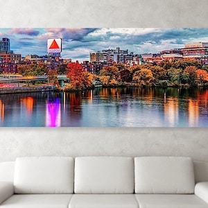 Charles River Autumn Panorama: Boston Skyline Fine Art Print