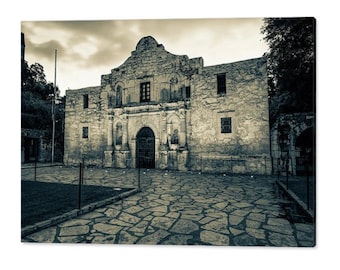 San Antonio Alamo Print: Sepia Texas Wall Art