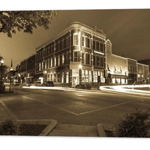 Bentonville Arkansas Sepia Print: Historic Downtown Square Wall Art