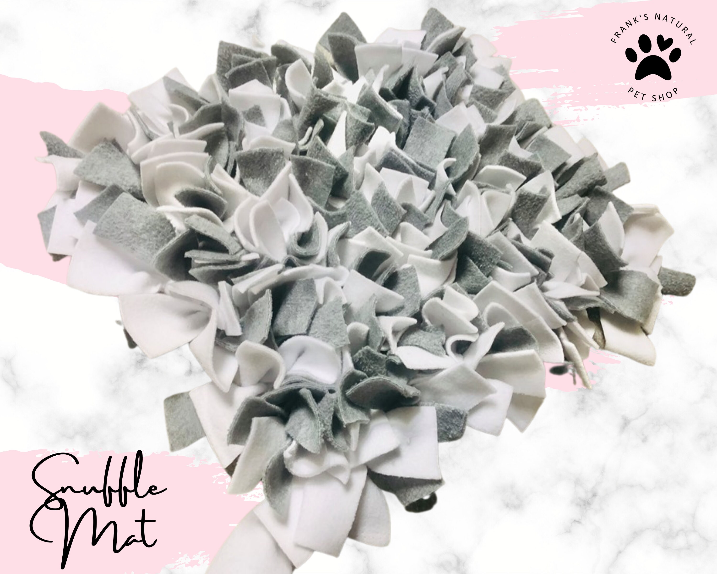 Grey & White "Storm" Dog Snuffle Mat / Toy, Training Tool, …