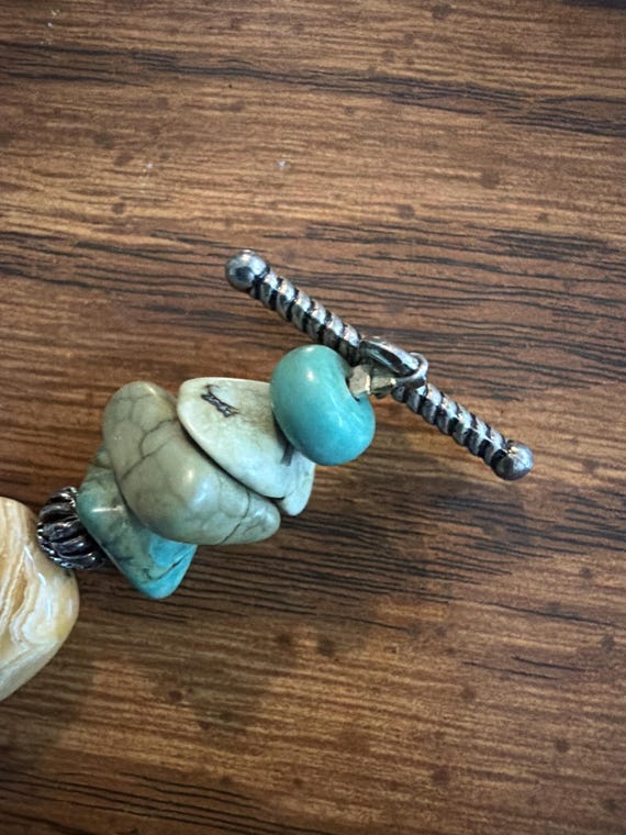 Boho Turquoise & Jasper Statement Necklace – Sout… - image 8