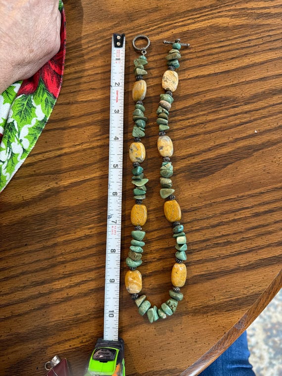 Boho Turquoise & Jasper Statement Necklace – Sout… - image 5