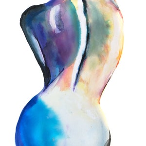Erotische kunstprint set van 4 | Afdrukbare kunst aan de muur naakt | Figuratieve digitale download afbeelding 5