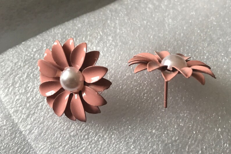 Handmade flower earrings