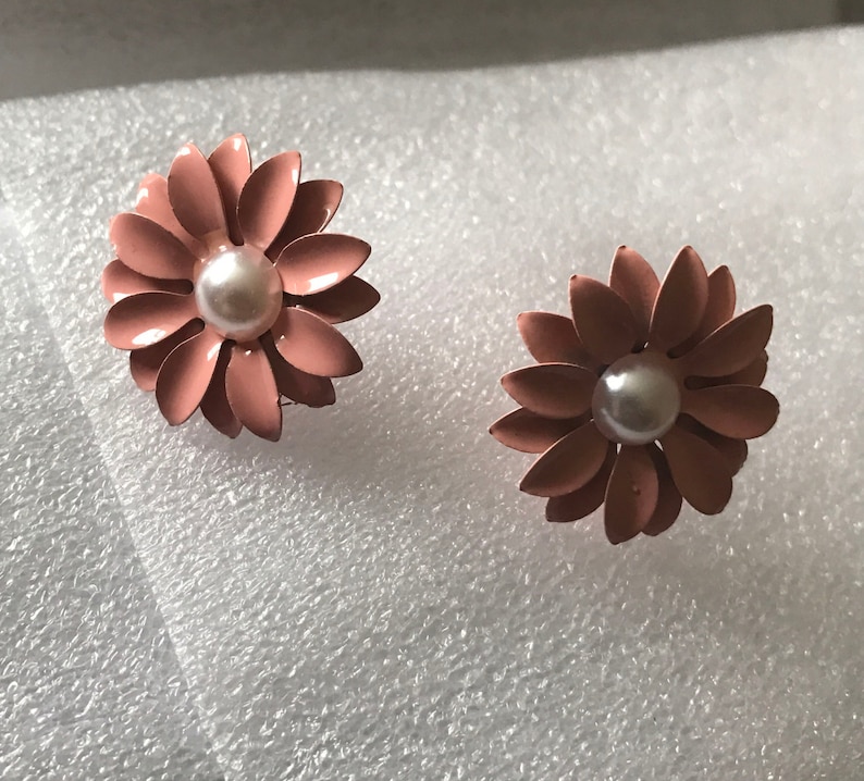 Handmade flower earrings