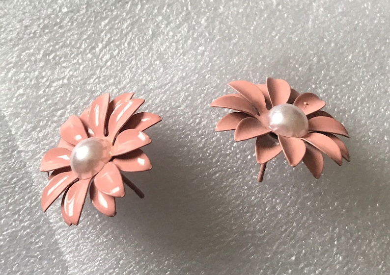Handmade flower earrings