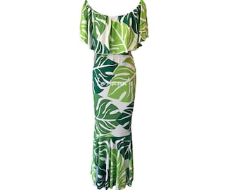 Pacific Island Wear Normal Neckline Fishtail Bottom Dress Ready for any Occasion