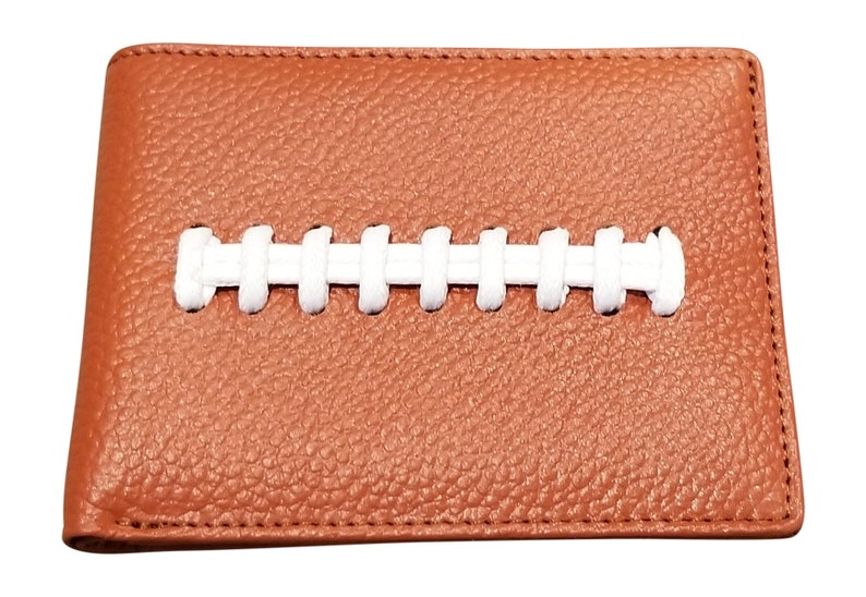 Men's Leather Football BiFold Wallet Billfold Great Etsy