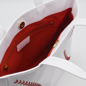 Leather Baseball Seam Purse image 8