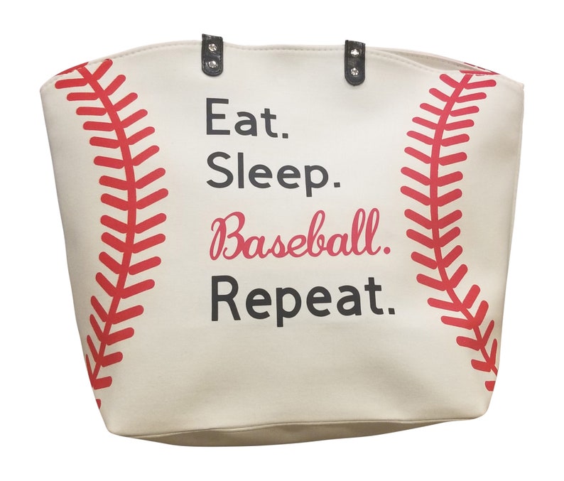 Custom Baseball Canvas Tote Sports Bag Great baseball gift