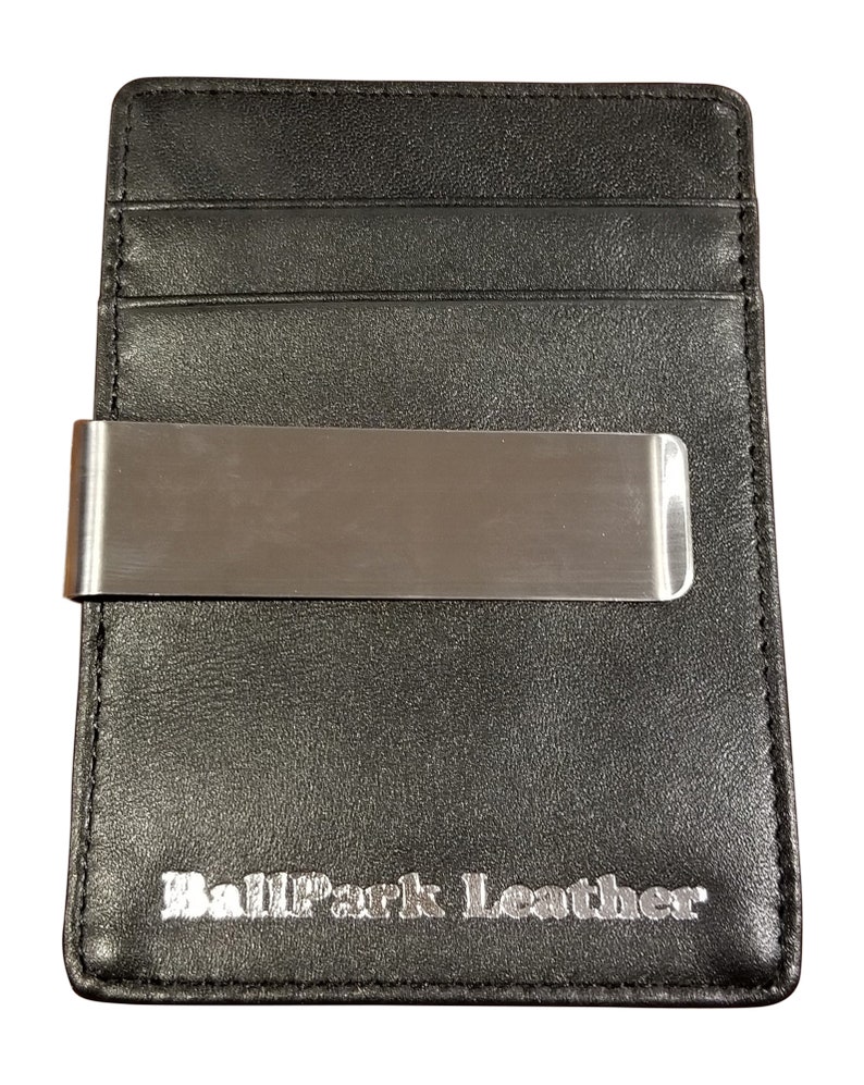 Leather Baseball Seam Front Pocket Wallet image 5