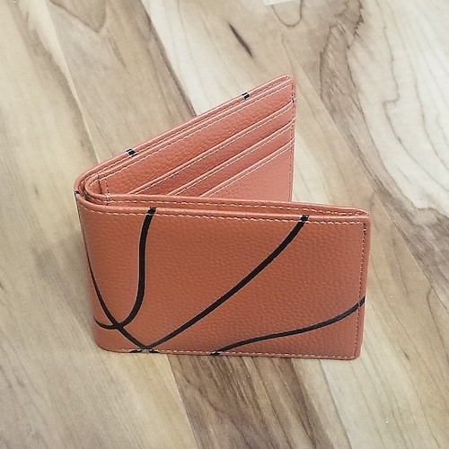 Handmade Leather Basketball Bifold Wallet the Perfect Gift Etsy