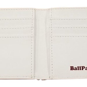 Leather Baseball Wallet, Men's Bi-fold with Baseball Seam Stitch image 3