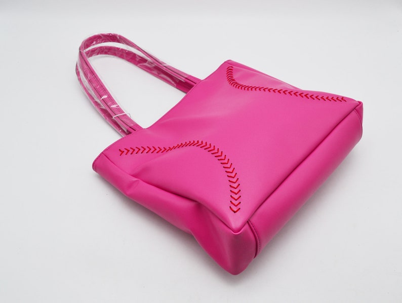 Pink Baseball Leather Purse, Handbag by BallPark Leather image 4