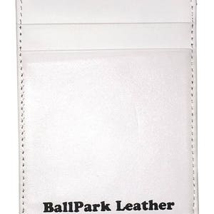 Leather Baseball Seam Front Pocket Wallet image 4