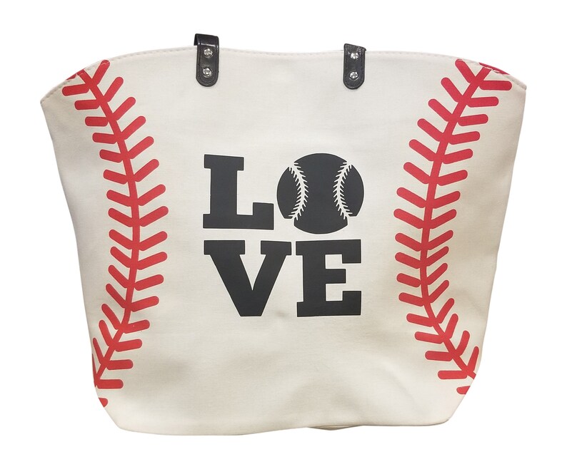 Custom Baseball Canvas Tote Sports Bag Great baseball gift