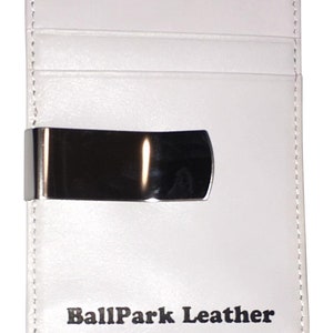 Leather Baseball Seam Front Pocket Wallet image 6