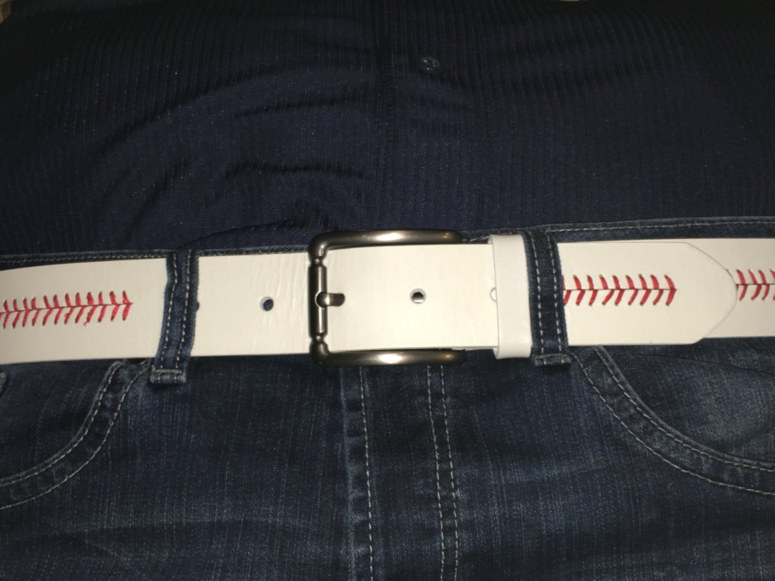 Fashion Baseball Belt w/ Raised Baseball Seam Design Great Etsy