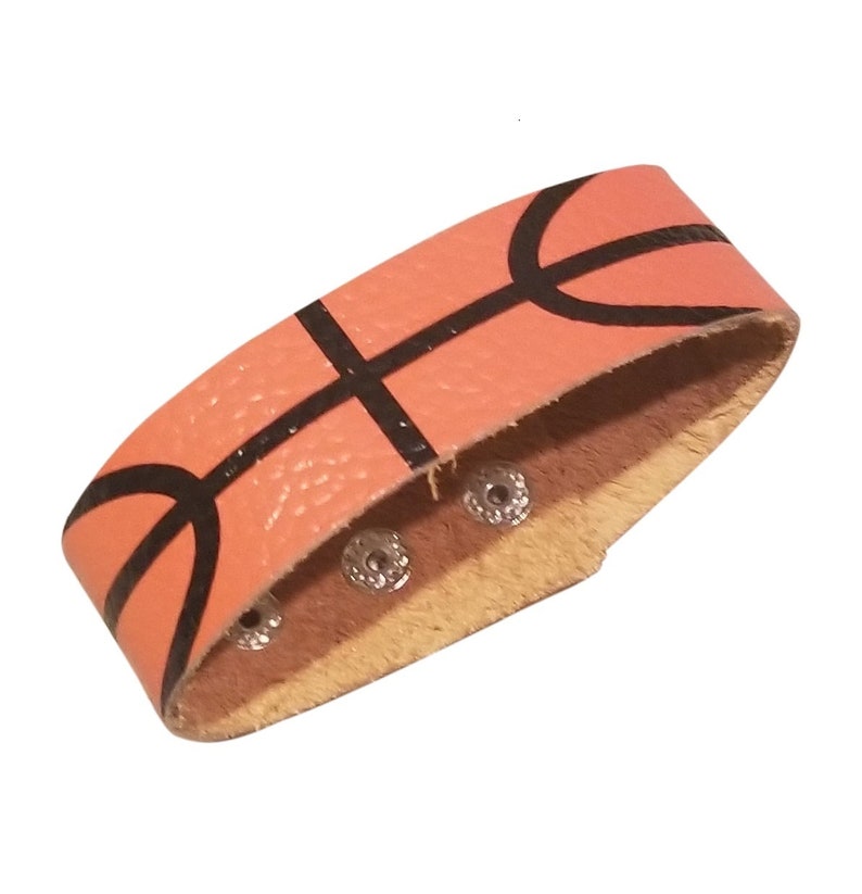 Leather Basketball Bracelet Jewelry Basketball Cuff Wristband Etsy